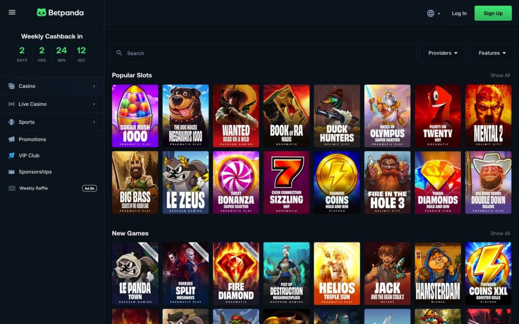 Betpandan kasinoaula yli 5000 pelillä