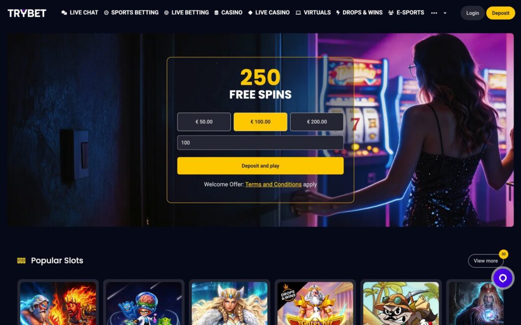 Trybet etusivu ja yleiskuva