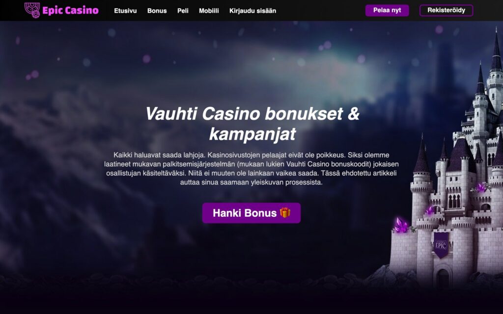 Vauhti tarjoukset ja bonukset