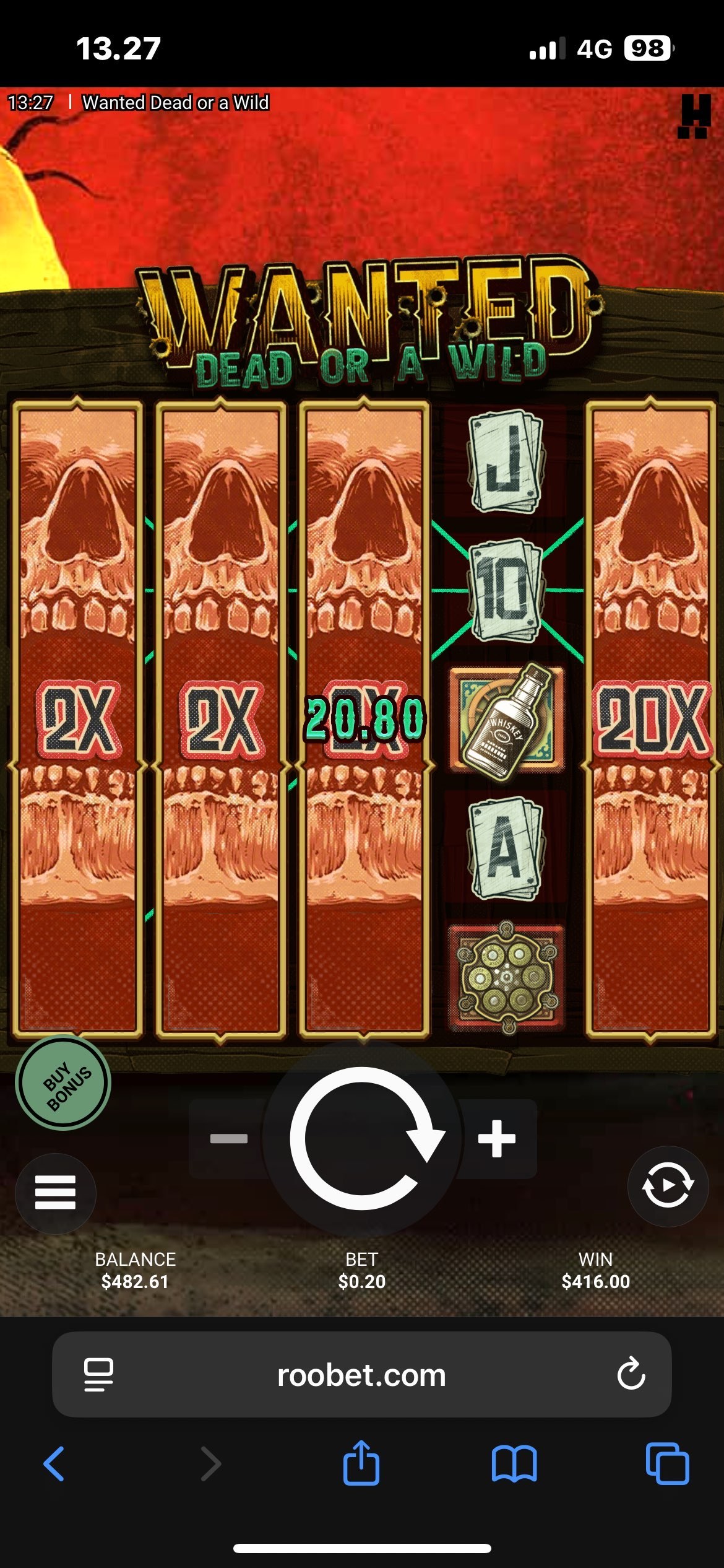 2,080x on Wanted Dead or a Wild